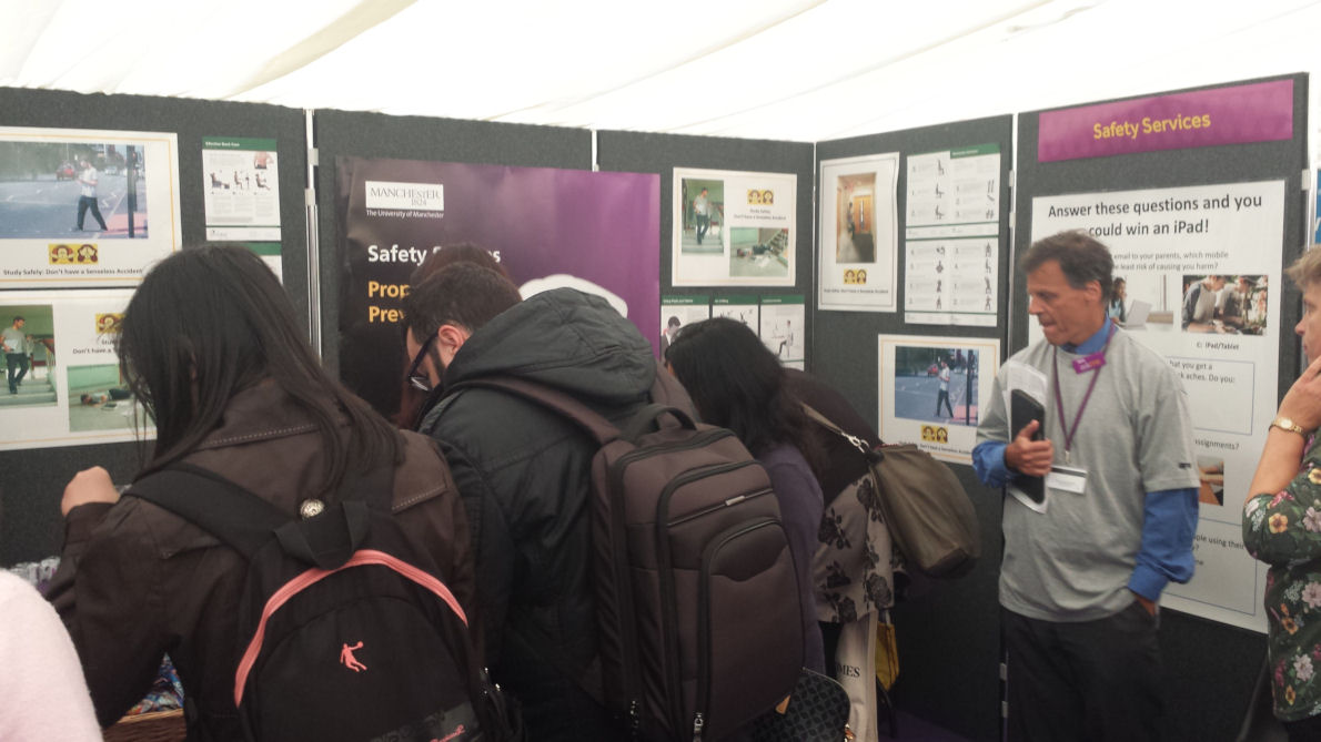 picture of students queuing to enter the competition